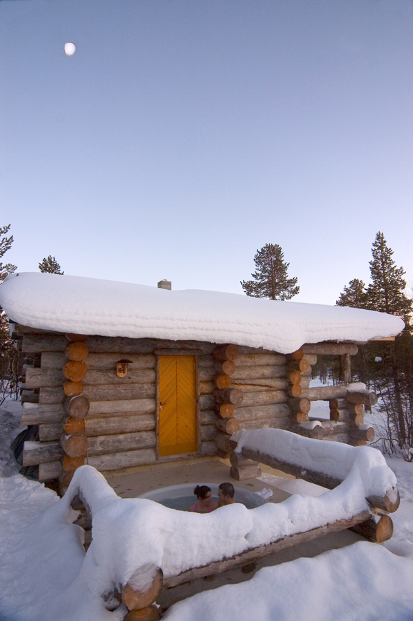 outside hot tub