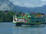 Dragon ship, lake Thun ferry, Bern, Switzerland photo