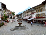 The main street of Gruyères in Fribourg, Switzerland photo