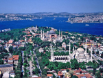 Aerial view of the old city, Istanbul, Turkey photo