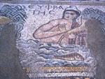Ancient Greek mosaic depicting the Euphrates river, Karabuk province, Turkey photo