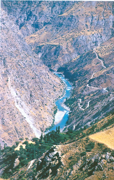 River canyon, Siirt province, Turkey photo