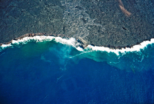 Lava flowing into the sea, Volcano National Park, Big Island, Hawaii, United States photo