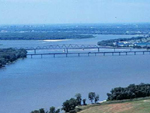 The Mississippi River, north of Saint Louis, Misouri, United States photo