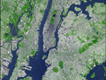 New York City photographed from space, United States photo