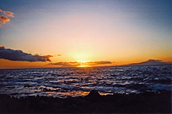 Sunset over Maui, Hawaii, United States photo