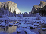 Yosemite National Park in winter, California, United States photo